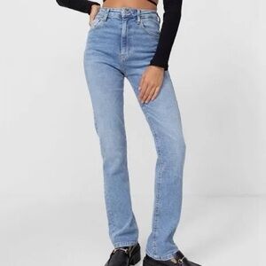 Stradivarius vintage fit straight jeans in medium wash